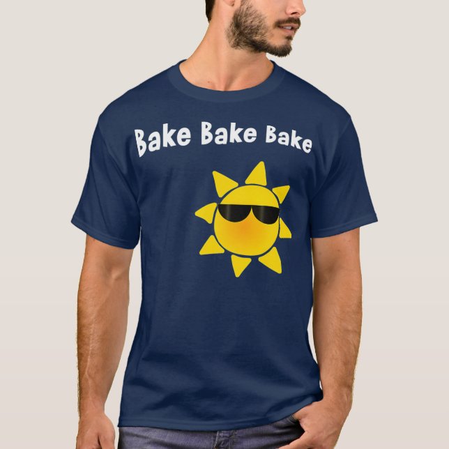 Bake Your Booty Sun Itty Bitsy Bikini Punny T-Shirt (Front)