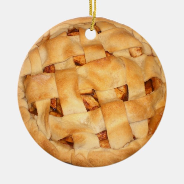 Baked Apple Pie Ceramic Tree Decoration (Front)