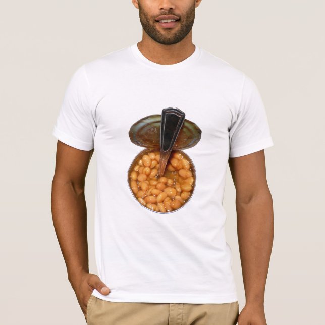Baked Beans in Tin Can with Spoon T-Shirt (Front)