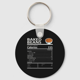 Baked Beans Nutritional Facts Thanksgiving X-mas G Key Ring