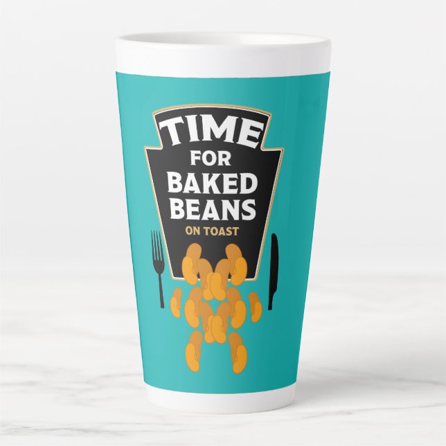 Baked Beans On Toast Latte Mug (Front)