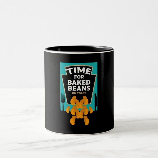 Baked Beans On Toast Two-Tone Coffee Mug (Center)