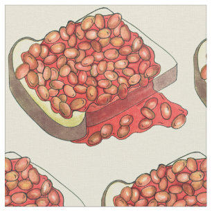 Baked Beans on Toast UK British Cuisine Food Fabric