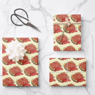 Baked Beans on Toast UK British Cuisine Food Wrapping Paper Sheet