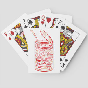 BAKED BEANS RETRO POSTER PLAYING CARDS