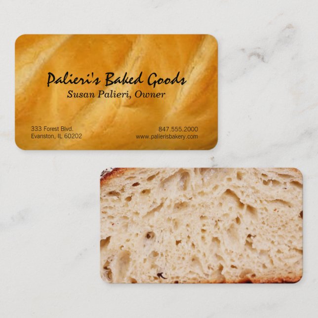 baked bread business card (Front/Back)