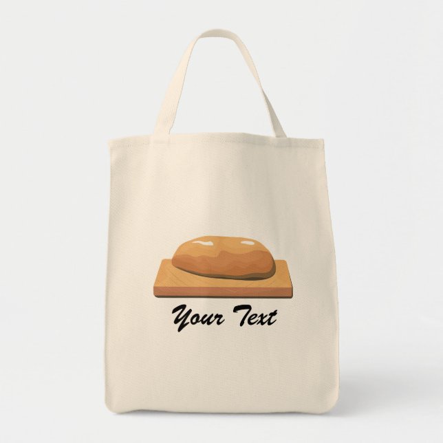 Baked Bread Grocery Tote Bag (Front)