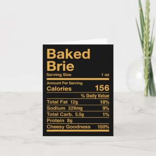 Baked Brie Nutrition Facts Cheese Gift  Card