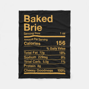 Baked Brie Nutrition Facts Cheese Gift Fleece Blanket