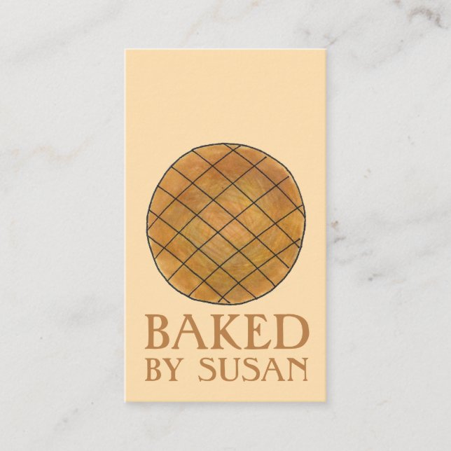 Baked By Peanut Butter Cookie Bakery Baking Food Business Card (Front)