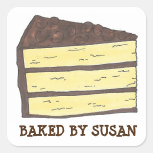 Baked by Personalised Layer Cake Baking Stickers