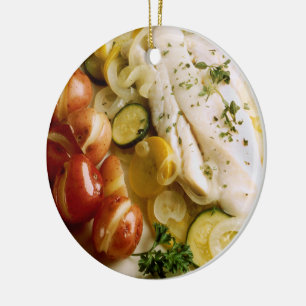Baked Fish Dinner Ceramic Tree Decoration