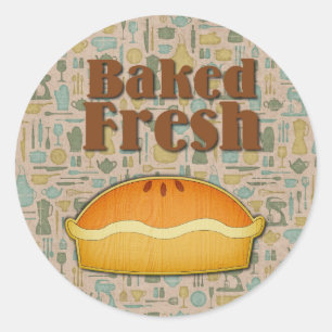 Baked Fresh Pie Classic Round Sticker