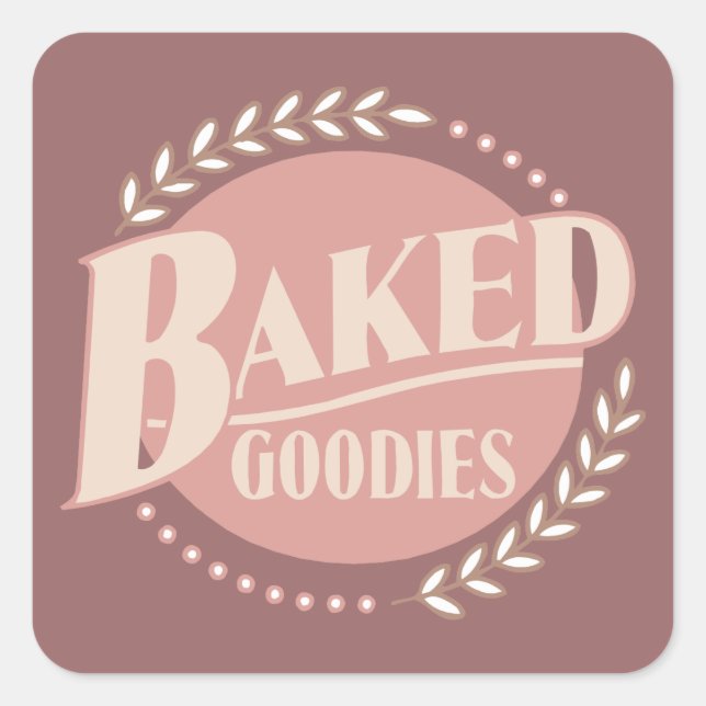 Baked Goodies - Baker Baking Bakery Square Sticker (Front)