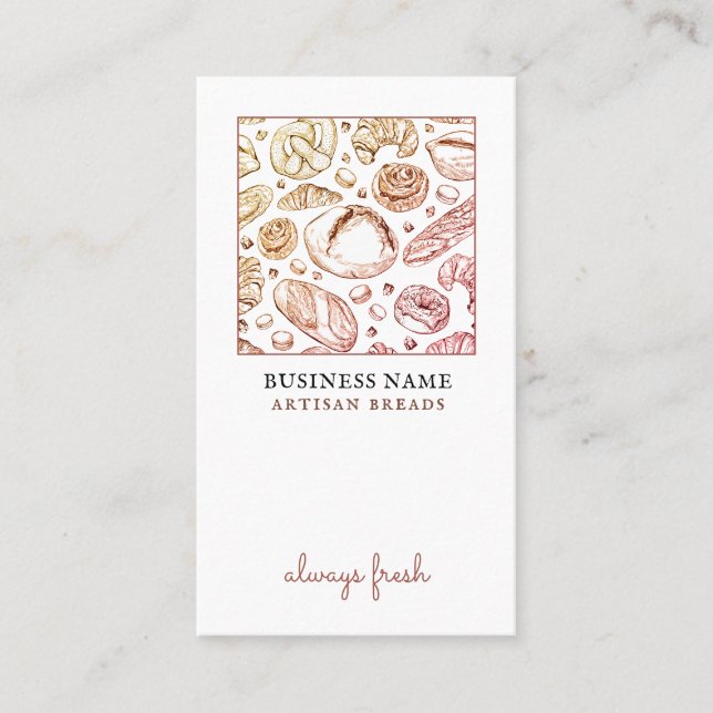 Baked Goods Bread Bakery Business Card (Front)