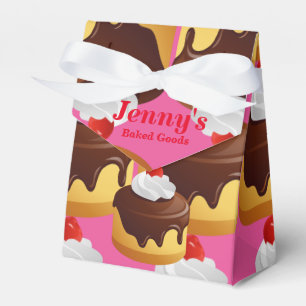 Baked Goods Custom Tent Favour Box Pink