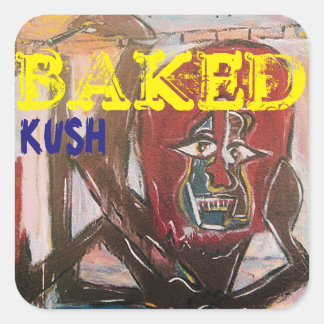 BAKED KUSH SQUARE STICKER