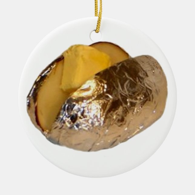 Baked Potato Ceramic Tree Decoration (Front)