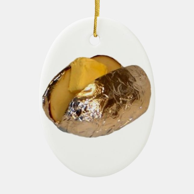 Baked Potato Ceramic Tree Decoration (Front)
