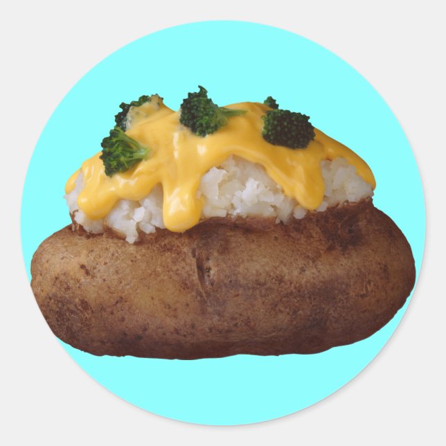 Baked Potato Classic Round Sticker (Front)