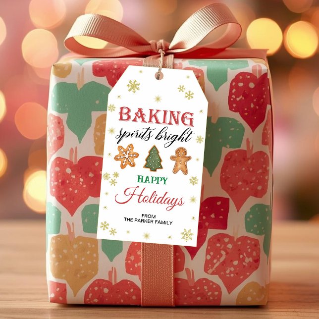 Baked spirits bright, Holidays favour tags (Creator Uploaded)