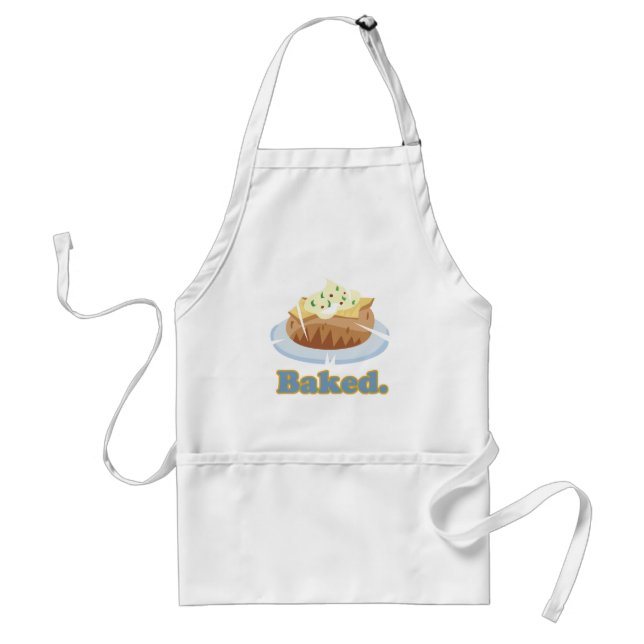 BAKED text baked potato Standard Apron (Front)
