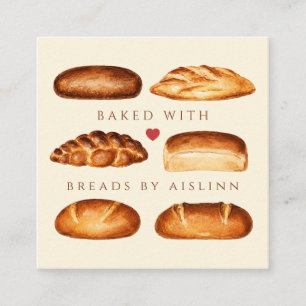 Baked with Love Bread Art Calling Card