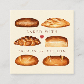 Baked with Love Bread Art Calling Card