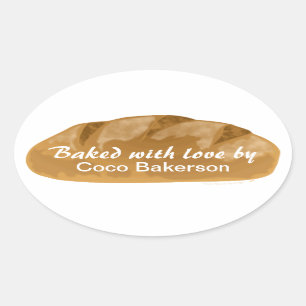 Baked With Love By Bread Loaf Baking Stickers