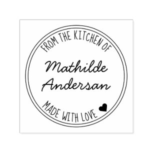 Baked with Love by Script Name Kitchen Self-inking Stamp