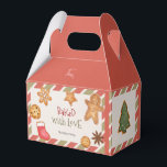 Baked With Love Christmas Gift Favour Box<br><div class="desc">Baked With Love Cookies Gift Box - Whimsical watercolors and seasonal typography complement the design. Personalise this cute design with your details easily and quickly. Press the customise it button to further re-arrange and format the style and placement of the text.</div>