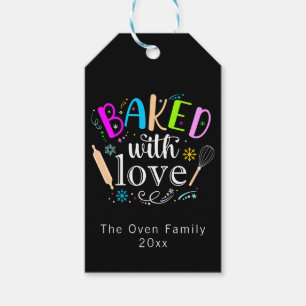 Baked with Love Colourful Holiday Modern Gift Tags