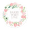 Baked with Love Floral Wreath | Thank You Stickers