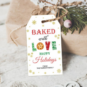 Baked with love gift tags, Holidays favour tags
