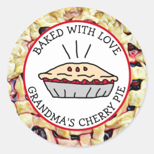 Baked with Love, Grandma's Cherry Pie Gift Labels