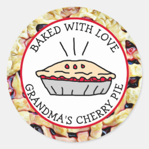 Baked with Love, Grandma's Cherry Pie Gift Labels
