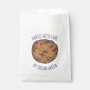 Baked with Love Homemade Rainbow Chip Cookies Favour Bags