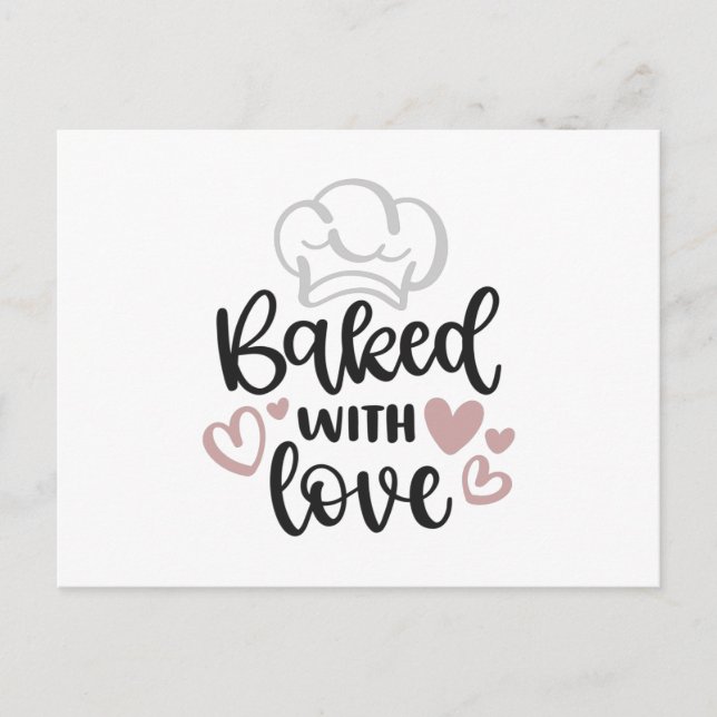 Baked with love postcard (Front)
