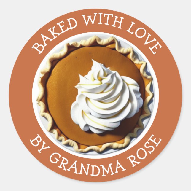 Baked With Love Pumpkin Pie Food Label (Front)