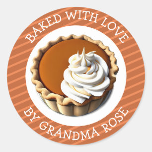 Baked With Love Pumpkin Pie Food Label
