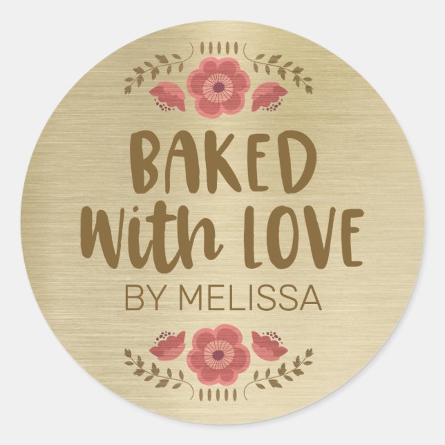 Baked With Love Sticker (Front)