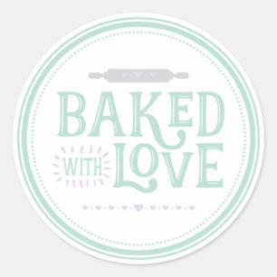 Baked With Love Sticker