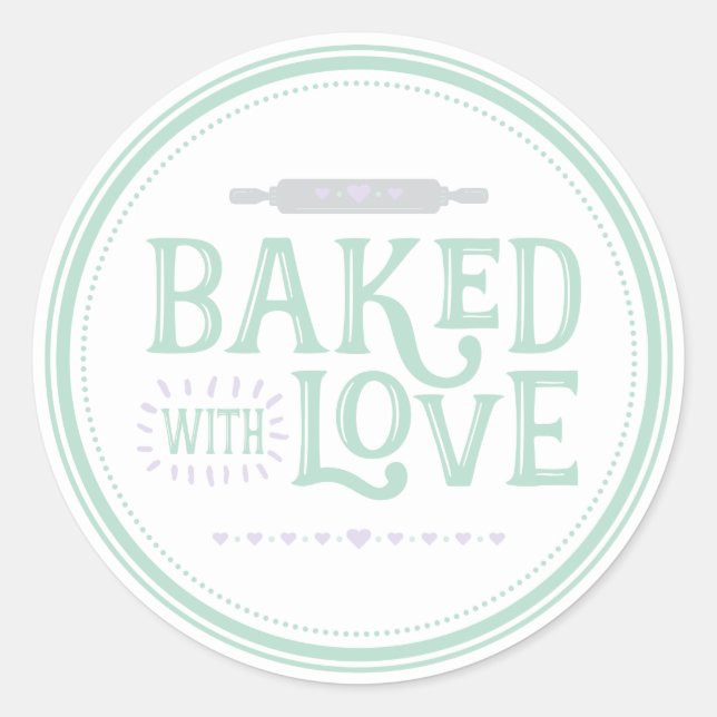 Baked With Love Sticker (Front)