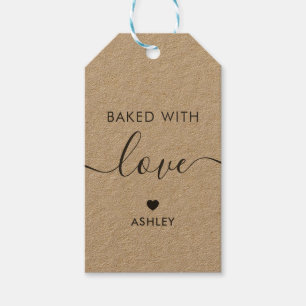 Baked With Love Tag, Homemade Gift Tag, Kraft Tags