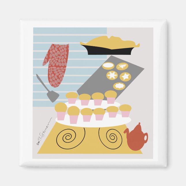 Baker art cakes, pie, cookies Magnet (Front)