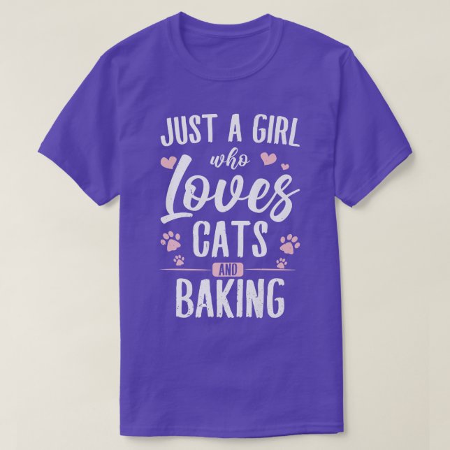 Baker & Bake Fans of Baking Supplies & Cats Lover  T-Shirt (Design Front)