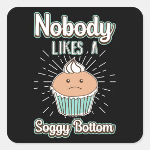 Baker Bakery Baking Cake Bread Bake Gift Idea Square Sticker
