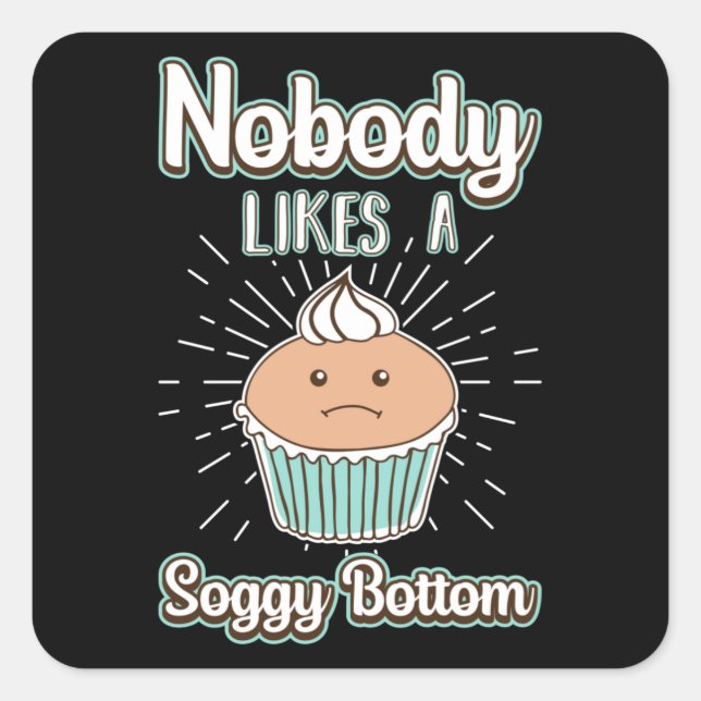 Baker Bakery Baking Cake Bread Bake Gift Idea Square Sticker (Front)