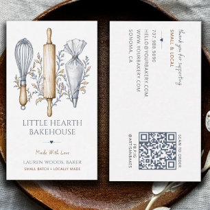 Baker Bakery Baking Utensils Pastry Chef Business Card