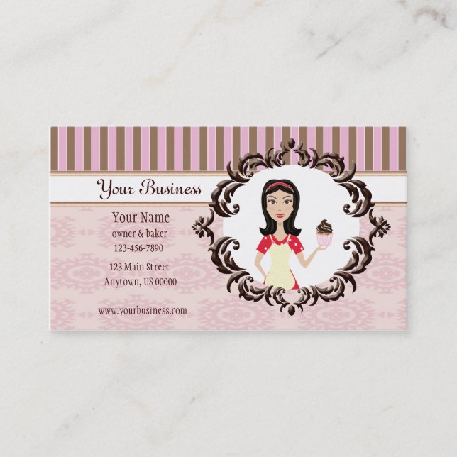 Baker, Bakery, Pastry Chef Business Card (Front)